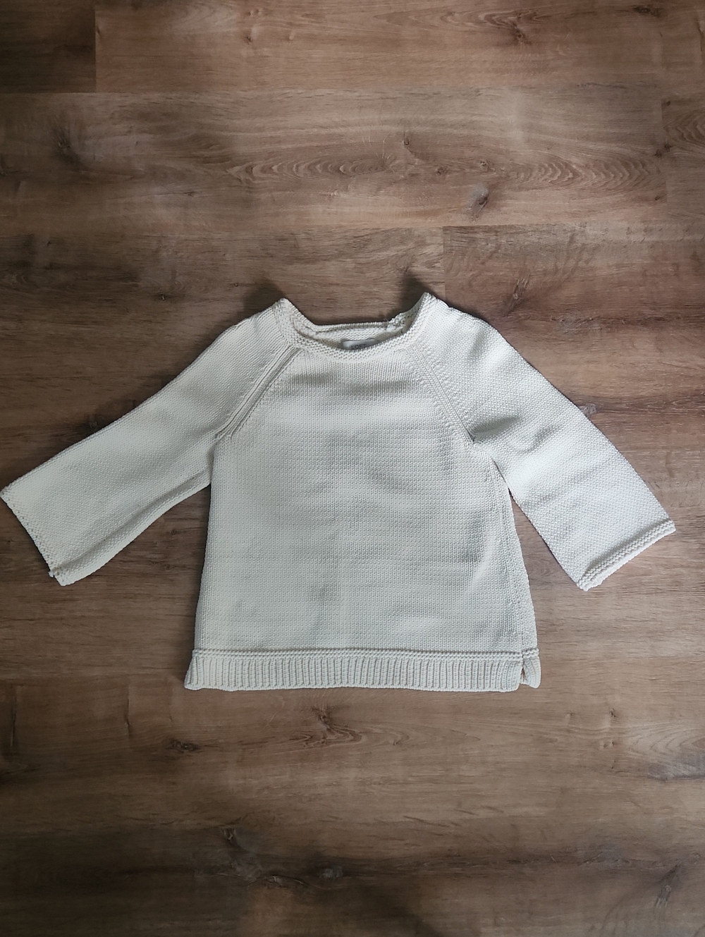 LOFT Ivory Textured Boatneck Sweater
